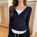 Long sleeved T-shirt women's top
