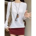 Round neck T-shirt long sleeved top
