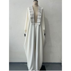 Color blocking loose robe and pants set