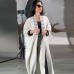Color blocking loose robe and pants set
