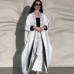Color blocking loose robe and pants set