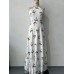 Hanging neck designer backless dress