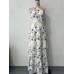 Hanging neck designer backless dress