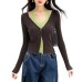 Chic Casual Knit Top in Coffee Color with Relaxed Fit and Elegant Style for Early Autumn