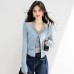 Chic Casual Knit Top in Coffee Color with Relaxed Fit and Elegant Style for Early Autumn