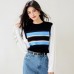 Fashion StyleContrast Stripe  Sleeve Length Long Sleeve