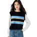Fashion StyleContrast Stripe  Sleeve Length Long Sleeve