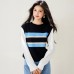 Fashion StyleContrast Stripe  Sleeve Length Long Sleeve
