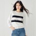 Fashion StyleContrast Stripe  Sleeve Length Long Sleeve