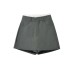 Grey high waisted half length skirt pants