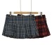Low waist plaid skirt