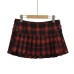Low waist plaid skirt