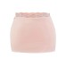 Lace patchwork low waisted satin A-line skirt