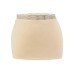 Lace patchwork low waisted satin A-line skirt