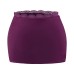 Lace patchwork low waisted satin A-line skirt