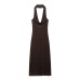 Versatile mesh polka dot scarf long dress