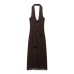 Versatile mesh polka dot scarf long dress
