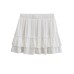 Elastic high waisted ruffled A-line skirt