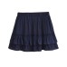 Elastic high waisted ruffled A-line skirt