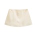High waisted buckle A-line skirt