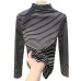 Striped women's semi high neck top