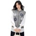 Fashion Style  of Clothing  Chic Autumn Fashion, Floral Print, Long Sleeve, Layered Two-Piece Design, Oversized Fit, Knit Top