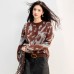 Retro Irregular Stripe Knitwear for Women, Casual Loose Fit, Mature Style, Comfortable Top
