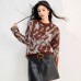 Retro Irregular Stripe Knitwear for Women, Casual Loose Fit, Mature Style, Comfortable Top