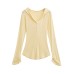 V-neck slim fit long sleeved top