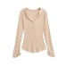V-neck slim fit long sleeved top