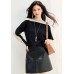 Casual  Half-high Neck Long Sleeve Knitwear Women's Loose Inner Layer Top
