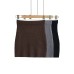 White border contrasting knitted skirt