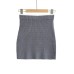 White border contrasting knitted skirt