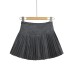 High waisted knitted pleated skirt
