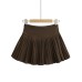 High waisted knitted pleated skirt