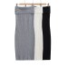 Ruffled waist hair knitted hip hugging long skirt