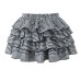 Plaid elastic high waisted cake skirt and fluffy skirt