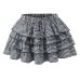 Plaid elastic high waisted cake skirt and fluffy skirt