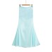 Mesh splicing fish tail long skirt