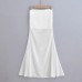 Mesh splicing fish tail long skirt