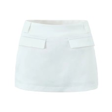 High waisted slim fit pocket hip hugging short skirt