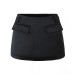 High waisted slim fit pocket hip hugging short skirt