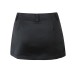 High waisted slim fit pocket hip hugging short skirt