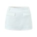High waisted slim fit pocket hip hugging short skirt