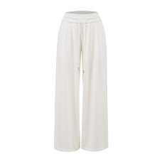 High waisted wide legged floor hugging sports pants