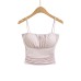 Chest cushion pleated camisole vest ➕ Long sleeved cardigan set