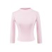 Half high collar seven quarter sleeved top