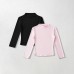 Half high collar seven quarter sleeved top