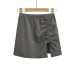 Side slit drawstring strap with elastic waistband