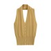 Sleeveless button up neck top